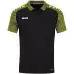 JAKO Herren Poloshirt Performance, Kurzarm, schwarz/Soft Yellow