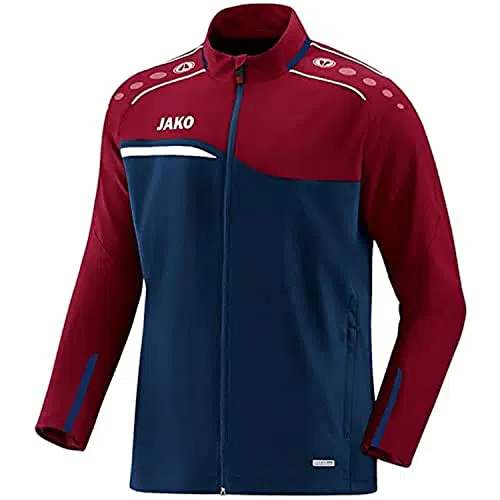 JAKO Herren Präsentationsjacke Competition 2.0, marine/dunkelrot