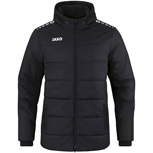 JAKO Team Coach Winterjacke Herren schwarz, XL
