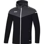JAKO Unisex Kinder Champ 2.0 Kapuzenjacke, Schwarz/Anthrazit