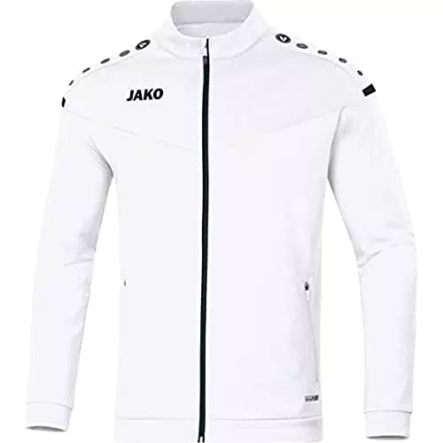 JAKO Unisex Kinder Champ 2.0 Polyesterjacke, Weiß, 152 EU