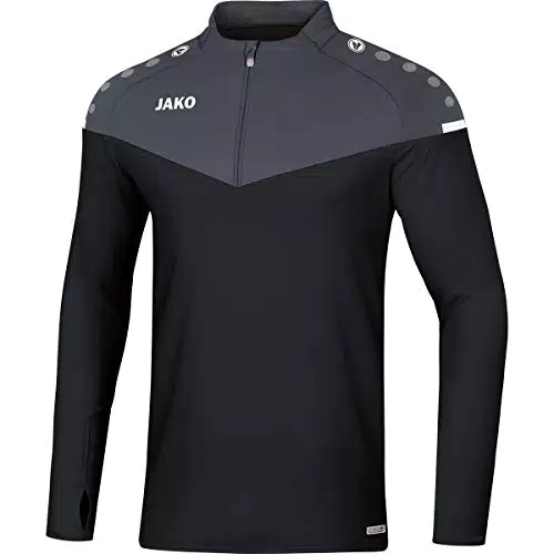 JAKO Unisex Kinder Champ 2.0 Ziptop, Schwarz/Anthrazit