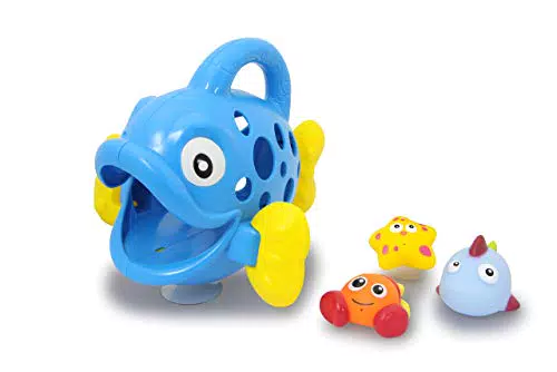 JAMARA 460613 - Badespielzeugsammler Hungry Fish, blau