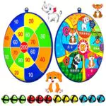 Jesitai 25.5 Inches Spiele Für Kinder Doppelseitige Dartscheibe