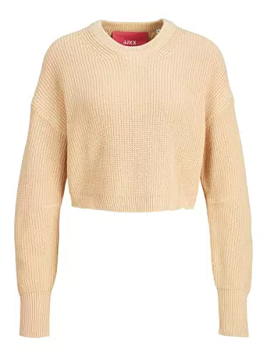 JJXX Women's JXCARLOTA LS Twist Cropped CN Knit Pullover