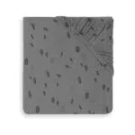 Jollein Spannbettlaken Laufgitter Jersey 75 x 95 cm - Spot - Storm Grey