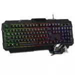 Kabelgebundene USB-Gaming-Tastatur und Maus-Sets, 105 Tasten Ergonomische Tastaturen mit LED-Hintergrundbeleuchtung für Windows PC Gamer QWERTY Layout