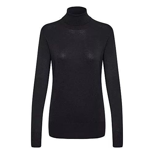 Kaffe Damen Astrid Roll Neck-MIN 2 Pullover, Schwarz