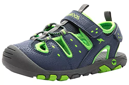 KangaROOS Jungen K-Trek Sandale, dk navy/lime