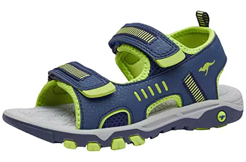 KangaROOS Unisex-Kinder K-Logan Sneaker, Blau