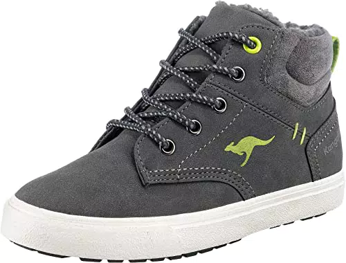 KangaROOS Unisex Kinder Kavu X Sneaker, Steel Grey Lime