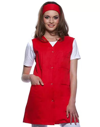 Karlowsky Kasack Sara - 65% Polyester/35% Baumwolle - rot - Größe 48