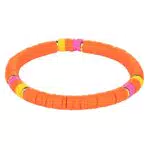 KELITCH Damenmode Stretch Armbänder Bunte Heishi Perlen Mixed Gold Disc Armbänder Handgemachte Freundschaftsarmbänder