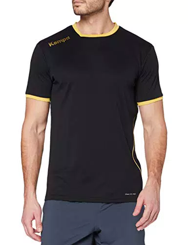 Kempa Herren Curve Trikot, Schwarz/Gold, 116
