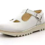 Kickers Jungen Mädchen Kick Mary Jane Halbschuhe, Weiß
