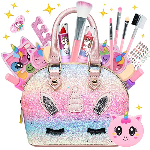 Kinderschminke Set Mädchen Kinder Make Up Set - Kinder Schminkkoffer Mädchen Spielzeug