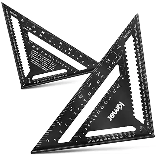 Kirner - 5in1 Zimmermannswinkel 30cm anreißen messen uvm - alles in einem - Schreinerwinkel aus hochwertigem Aluminium