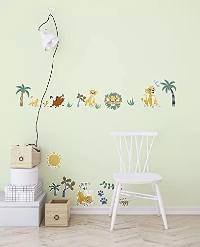 Komar Disney Wandtattoo Lion King Palmtrees - 50 x 70 cm - 34 Teile - Pumbaa