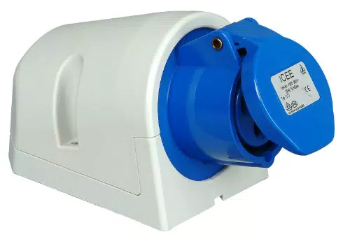 Kopp 103200002 Caravan Wandsteckdose 3-polig, 16 A, 230 V