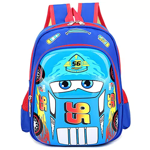 Ksopsdey Kinderrucksack Jungen Schulranzen Lightning Car Muster Kindergarten Schulranzen Kinderrucksack Leichter Kleinkindrucksack 31 x 24 x 11CM
