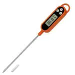 Küchenthermometer Einkochthermometer Kuchen Flaschen Thermometer Küche Kochen Wasser Milch Baby Haushaltsthermometer LCD Digital Fleischthermometer mit Langer Sonde