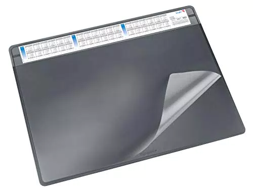 Läufer 47656 Durella Soft Schreibtischunterlage mit transparenter Auflage und Kalender