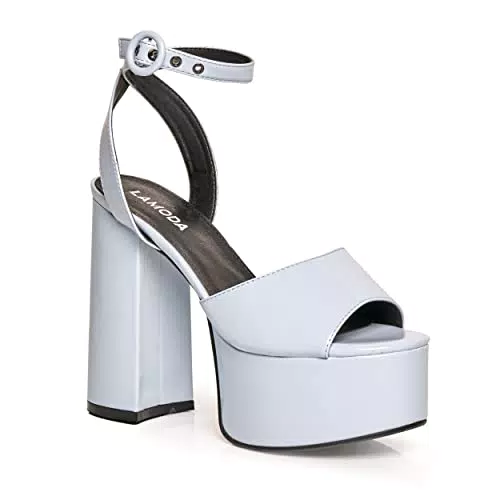 LAMODA Damen All for You Extreme Court Shoe, Blue Patent