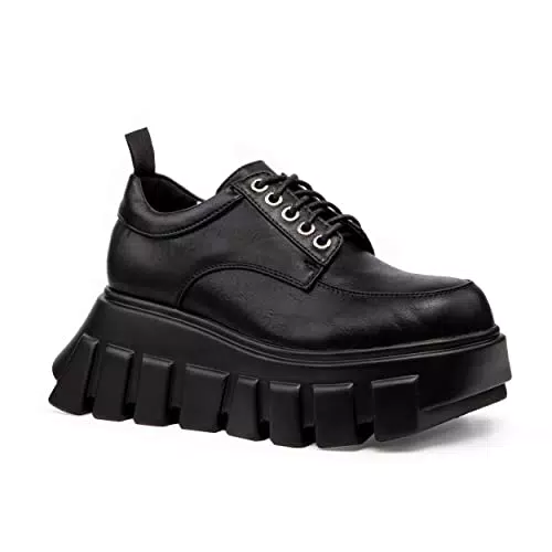 LAMODA Damen Black Hole Sneaker, Black Pu