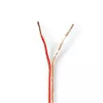 Lautsprecherkabel - 2X 1.50 mm - Kupfer - 100.0 m - Rund - PVC - Transparent - Rolle
