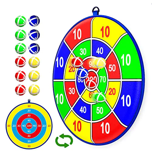 Lbsel 25.5" Dartscheibe Kinder Game Mit 12 klebrigen Bällen