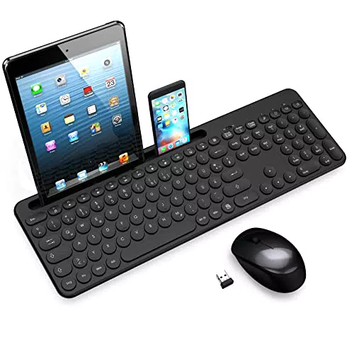 LeadsaiL Tastatur Maus Sets Kabellos, Ergonomische Maus und Tastatur