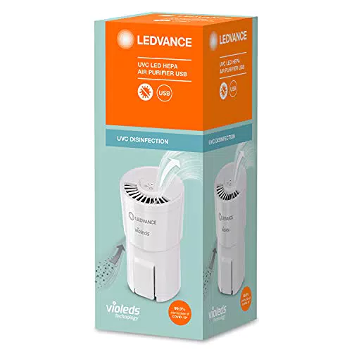 LEDVANCE UVC HEPA Air Purifier, Luftreiniger mit voller UV-C Power zur Desinfektion der Luft von Viren und Bakterien und für ein angenehmes Raumklima