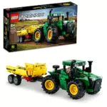 LEGO 42136 Technic John Deere 9620R 4WD Tractor, Spielzeug-Traktor mit Anhänger