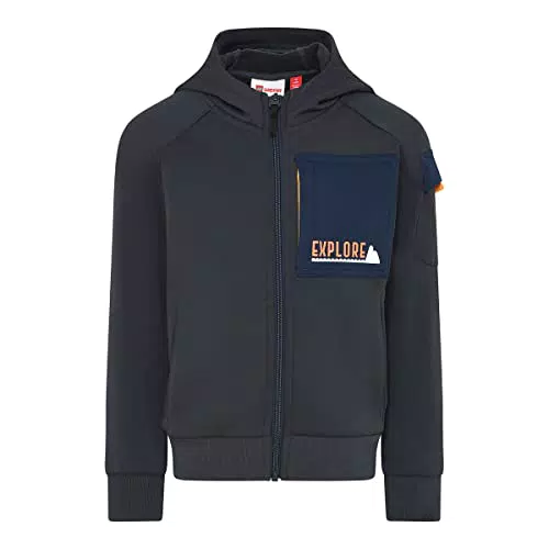 LEGO Wear Unisex Wear Jungen Fleece Jacke mit Hoodie Lwsaipal 700 Kapuzenpullover