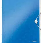 Leitz 46330036 Ordnungsmappe WOW, 6 Fächer, PP, blau metallic