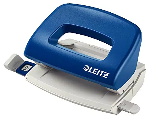 Leitz Mini Büro Locher aus Metall, kleiner Locher für 10 Blatt