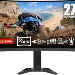 Lenovo G27qc-30, 27 QHD Gaming Monitor, 2560x1440, 165Hz