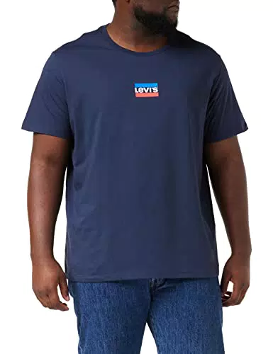 Levi's Herren Graphic Crewneck Tee T-Shirt, Mini Sportswear Dress Blues
