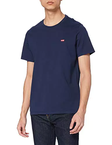 Levi's Herren Ss Original Housemark Tee T-Shirt, Cotton + Patch Dress Blues