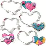 LILIAO Ausstechformen Valentinstag Herz Ausstecher Set Fondant Ausstechformen für Geburtstag/Muttertag/Hochzeit/Babyparty - 4 Stück - Edelstahl