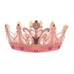 Liontouch Königin Rosa Krone für Mädchen, Rosa Schaumstoff-Spielzeug zum Vorgeben für Kinder im mittelalterlichen Stil