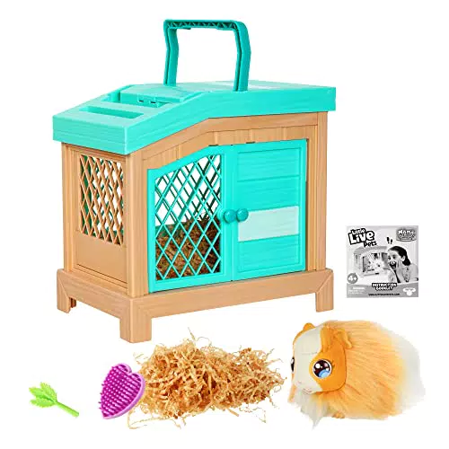 Little Live Pets Mama Surprise, Interaktives Mama-Meerschweinchen mit Stall und 3 Überraschungsbabys. Über 20 Geräusche und Reaktionen