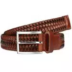 LLOYD Men's Belts Gürtel Herrengürtel Flechtgürtel Cognac 7587