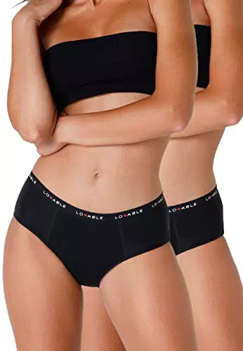 Lovable Slip Periodenunterwäsche Panty mit Stark Fluss Period Panties Bi-pack Damen x2