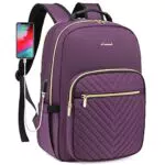 LOVEVOOK Rucksack Damen Groß, 17 Zoll Laptoptasche Daypacks Schulrucksack Mädchen Teenager Elegant mit USB-Ladeanschluss
