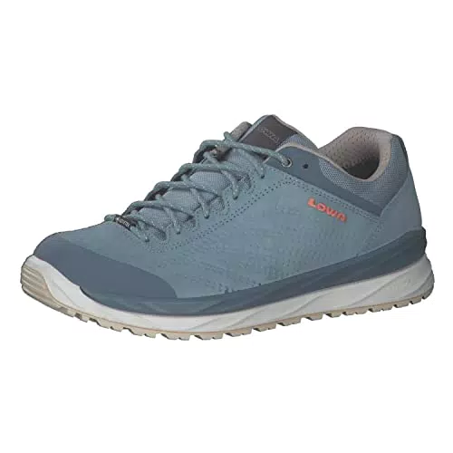 LOWA Damen Schuhe Malta GTX Lo Ws 320547 Iceblue/Mandarin 40