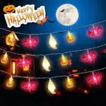 Lubibi Halloween Lichterketten, 3M 20 LED Batterie Lichterketten Außen