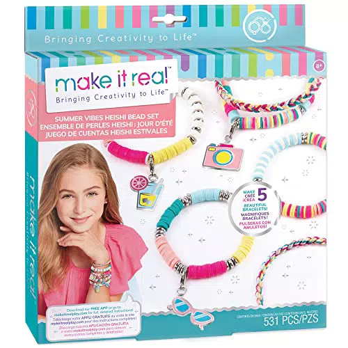 Make It Real 2901317 Heishi Bead Jewellery Set, DIY Bracelets