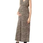MAMA.LICIOUS Women's MLKALINA TESS S/L JRS Maxi Dress 2F. Kleid
