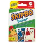 Mattel Games HHB37 - Skip Bo Junior Kartenspiel mit 2 Spielniveaus
